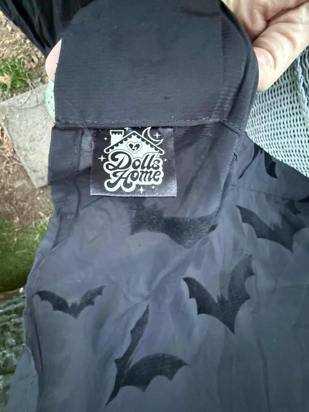 VHTF 2 deadstock 2 panels sheer velvet bat curtains goth witchy bats halloween